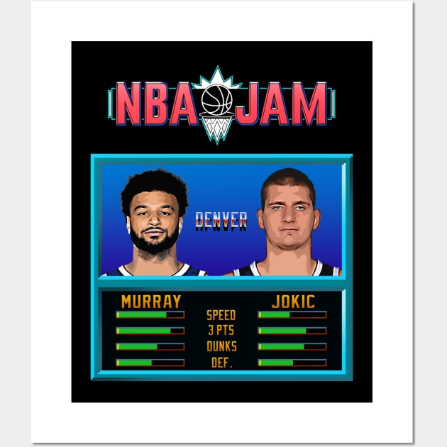 NBA JAM - Denver Basketball Wall Art by Buff Geeks Art